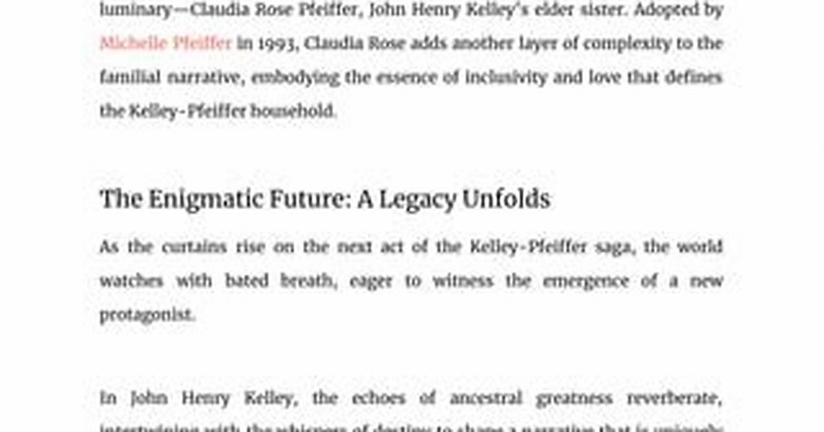 A Legacy of Talent and Perseverance