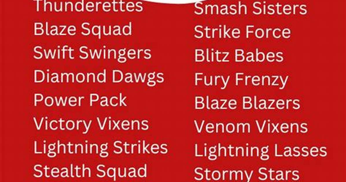 Creative and Fun Softball Team Names to Inspire Your Squad