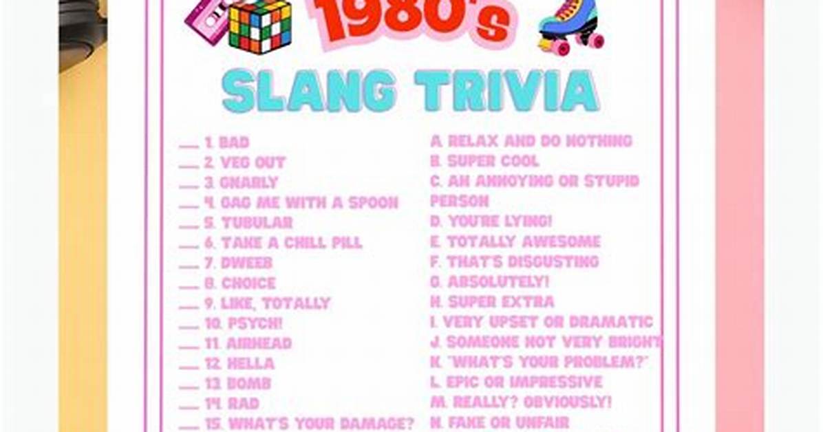 Exploring the Colorful World of 1980 Slang