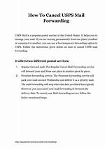 How to Cancel Mail Forwarding