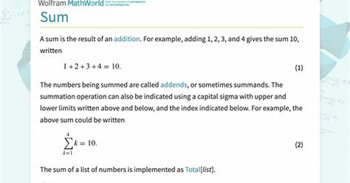 Math Sum