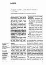 Neuroleptic Sensitivity in Patients with Senile Dementia of Lewy Body Type - ePrints