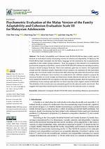 Psychometric Evaluation of the Malay Version of the Montgomery- Asberg Depression Rating Scale (Madrs-Bm) - ePrints